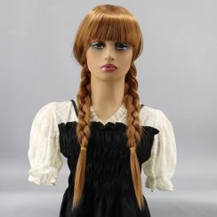 3Pcs Girls Party Hair Cosplay Double Braid Synthetic Wig