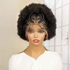 Black Womens Lace Front Wig Braid