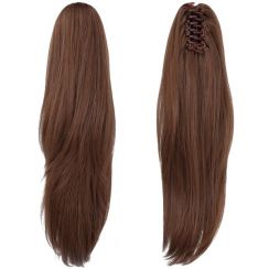 2Pcs Womens Straight Layered Claw Hair Synthetic Ponytail Hairpiecess