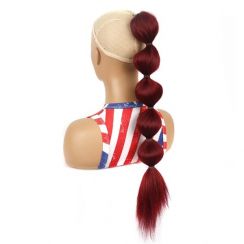 3Pcs African Fluffy Drawstring Ponytail Twisted Straight Foam Wig